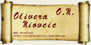 Olivera Miovčić vizit kartica